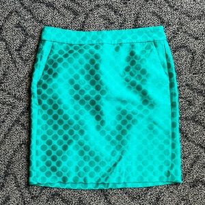 Banana Republic green polka dot skirt